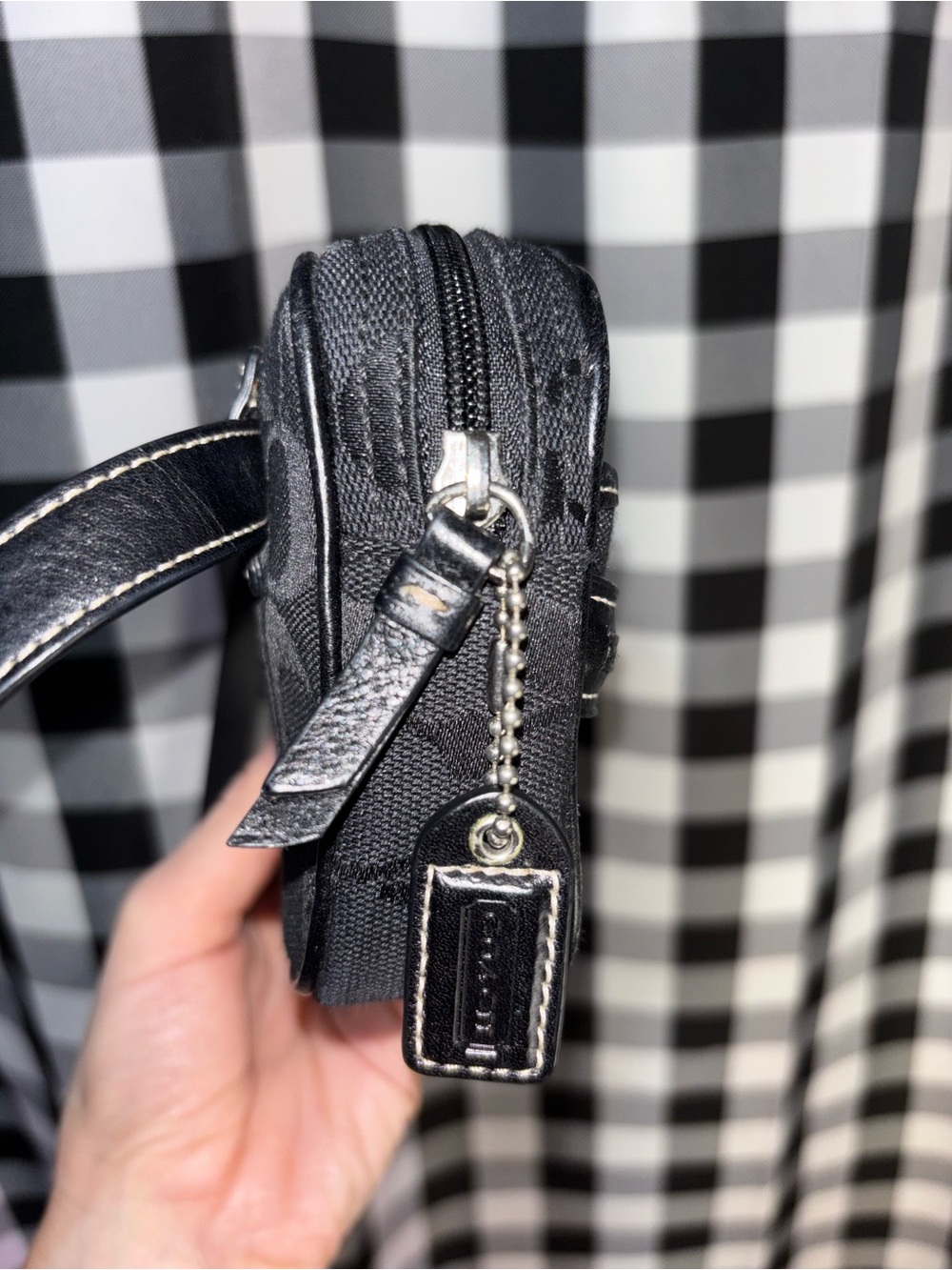 Coach Signature Python Stripe Belt Bag Y2K - Picture 3 of 8